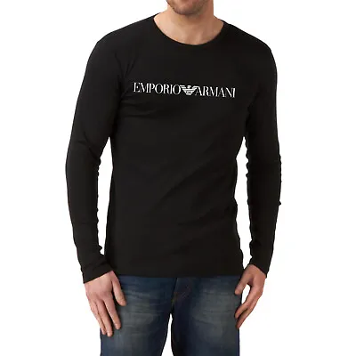 Buy Emporio Armani Black Men's T-Shirt Long Sleeve, Size M*L*XL Cotton T Shirt • 32.99£