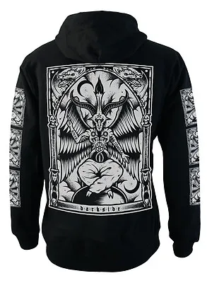 Buy Darkside - BAPHOMET - Mens Hooded Zip-Up Sweater - Black - Goth, Occult Fashion • 44.95£