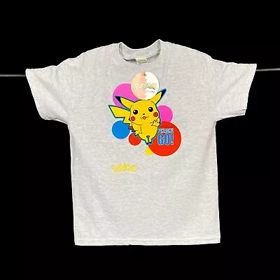 Buy Deadstock Vintage Nintendo POKEMON (1999) “Pikachu GO!” Anime T-Shirt Small Med • 46.74£