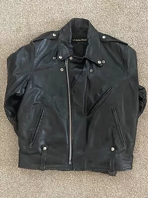 Buy Harley Davidson AMF Vintage Leather Jacket Hipster Chop  • 150£
