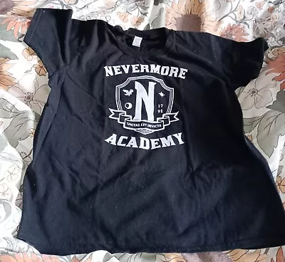 Buy Girl's Wednesday/Nevermore Academy T-shirt . Size: XL Youth ( 12-13 Years ) • 2.75£