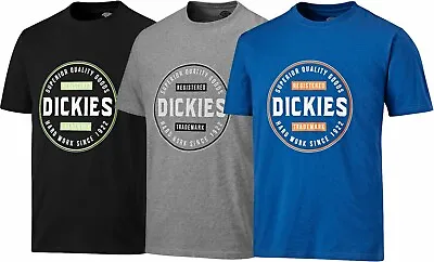 Buy Dickies Newdale 3 Pack Printed Work Wear T-Shirts Grey, Blue & Black SMALL ONLY! • 29.99£