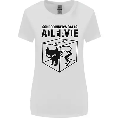 Buy Schrodingers Cat Science Geek Nerd Womens Wider Cut T-Shirt • 8.75£