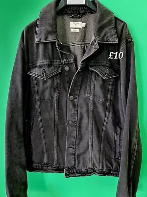 Buy Topman L Black Denim Jacket • 10£