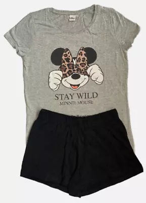 Buy Minnie Mouse Shorts Ladies Womens Cotton Pyjamas Set Nightwear Nighties Shorty • 5.99£