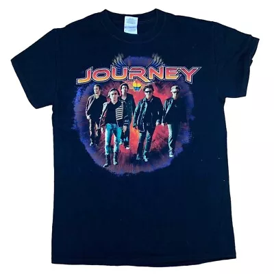 Buy Journey T Shirt Tour Tee Large Black Concert T Shirt Rock Band Graphic Hipster  • 25£