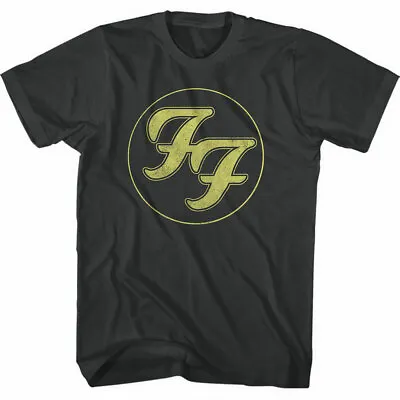 Buy Foo Fighters T Shirt Gold FF Logo Official Black Mens Tee Dave Grohl Concrete • 15.48£