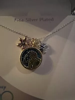 Buy Disney 100 Little Mermaid Ariel Fine Silver  Plated Necklace • 38.54£