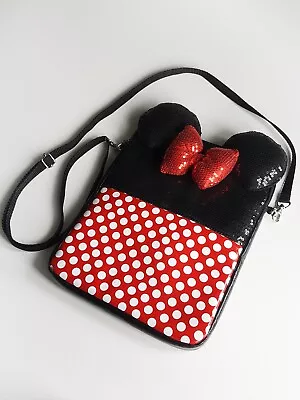Buy DISNEY Disneyland Paris Minnie Bow Sequin Rectangle Bag, Official Merch - New • 19.99£