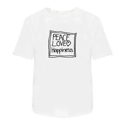 Buy 'Peace Love Happiness' Men's / Women's Cotton T-Shirts (TA011324) • 11.89£