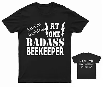 Buy Badass Beekeeper  T-shirt Beekeeping Bees Bee Honey Apiary Hive Pollination • 15.95£