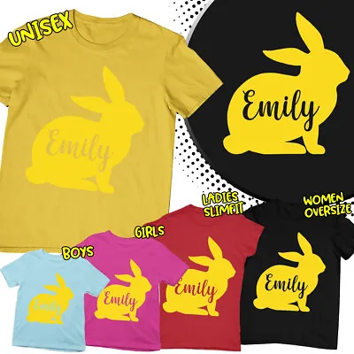Buy Personalised Blessed Easter Cute Yellow Rabbit Family Matching Fancy T-Shirt #ED • 9.99£
