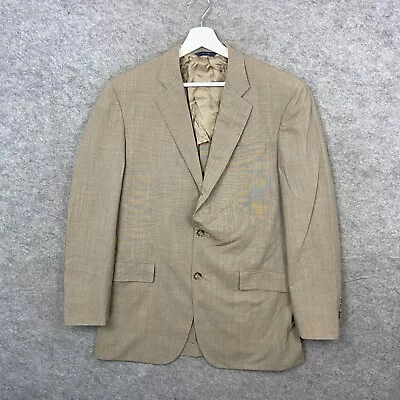 Buy Brooks Brothers Suit Jacket Mens 40L Beige Brooks Cool Madison Blazer Wool • 19.99£