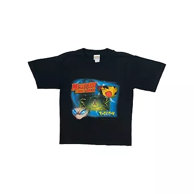 Buy Vintage 1998 Pokemon Movie T-Shirt Mens Medium Black Mew Two • 99.99£