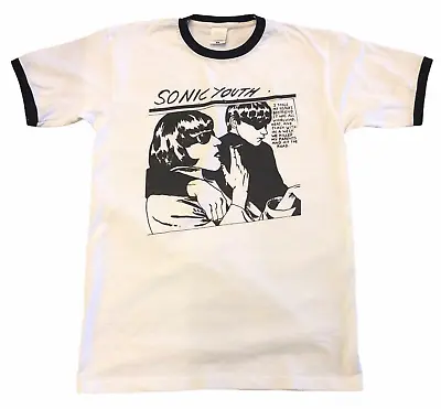 Buy Sonic Youth 'Goo' WHITE Ringer T-shirt • 13.99£