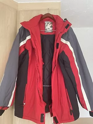 Buy Mens Glacier Point Red White And Black Ski/Snowboard Jacket Size L • 7.99£