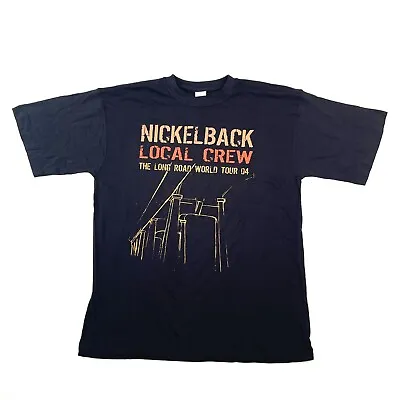 Buy Nickelback The Long Road World Tour 2004 Local Crew Are People T-shirt Size XL  • 62.55£