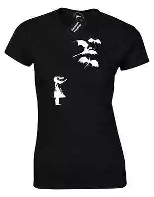 Buy Dragon Banksy Ladies T Shirt Game Of Jon Snow Khaleesi Thrones Tyrion Art New • 7.99£