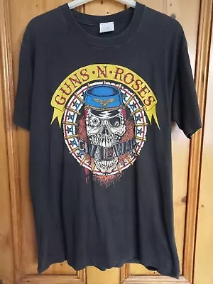 Buy Vintage Guns 'N' Roses Civil War Get In The Ring Tour T-Shirt 1991 -1992 XL • 59.99£