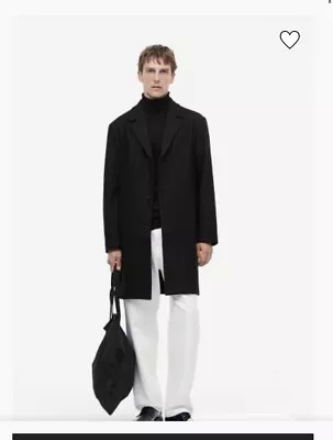 Buy 36R H&M Black Coat Long Jacket Smart Spring Business Suit Blazer Mac Overcoat • 9£