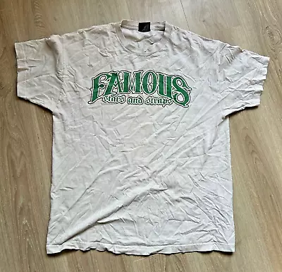 Buy Famous Stars And Straps XL Cream/Off White Distressed Faded T-Shirt Tee Decade • 19.99£