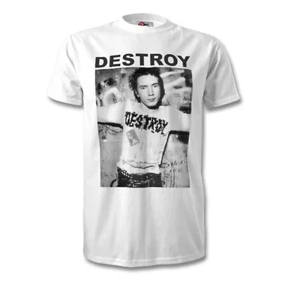 Buy Johnny Rotten T-shirt DESTROY Black And White Pic. Sex Pistols Vivienne Westwood • 16.49£