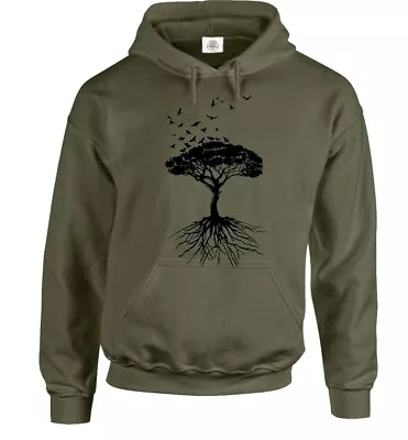 Buy YGGDRASIL PAGANISM Hoody Peace Tree Of Life Celtic Tribal Sweatshirt Oak King • 24.99£