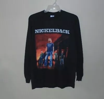 Buy 2004 Nickelback The Long Road Tour Long Sleeve Black Shirt Adult Large L Y2K • 56.69£