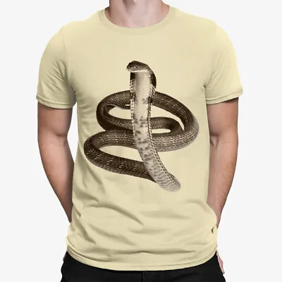 Buy Indian Cobra Snake Mens T-Shirt | Screen Printed Reptile • 12.95£