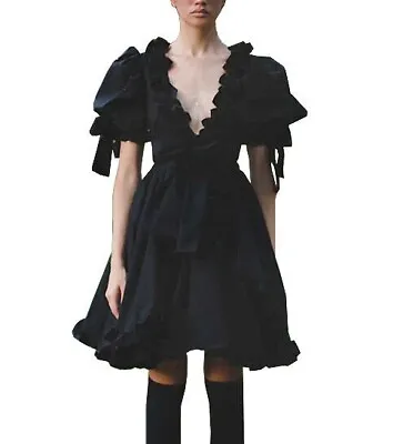 Buy Selkie Women's 100% Cotton Black Gothic The Caviar Marie Black  Dress 3X • 80.42£