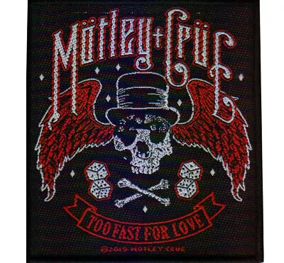 Buy Motley Crue Too Fast For Love Skull Patch Official Metal Band Merch  • 5.61£