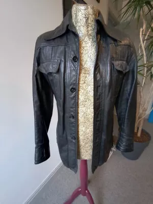Buy Vintage Indie Leather Jacket By Howard Stone • 50£