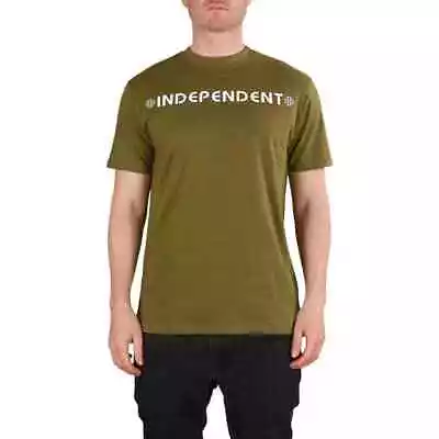 Buy Independent Bar Cross S/S T-Shirt - Army Green • 15.99£