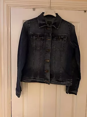 Buy Trendy MARKS And SPENCER Fitted Stretch Short  DENIM JACKET Size 12, Worn Once • 14.50£