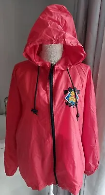 Buy Vintage Disney Winnie The Pooh Workout Red Windbreaker Jacket - Large - Hood Y2K • 17.99£