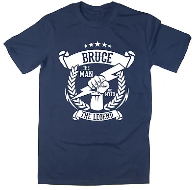 Buy Bruce - The Man, The Myth, The Legend T-Shirt - Christmas Gift Idea - 6 Colours • 12.95£