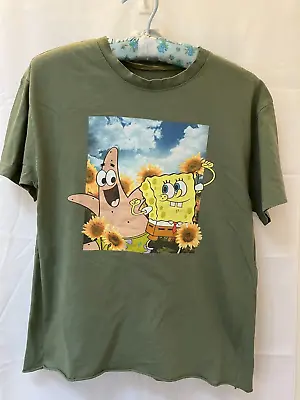 Buy Nickelodeon Sponge-Bob Square Pants T-shirt - Size Small - Green • 8.99£