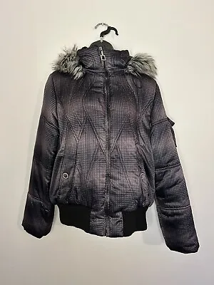 Buy Zero X POSUR Winter Black Jacket Detachable Fur Lined Hoodie Women's Large • 23.09£