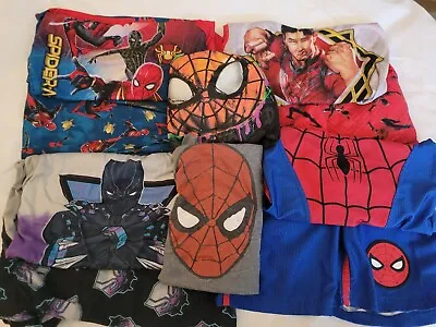 Buy Spiderman Black Panther Shang-chi Marvel Lot  Shirts Pajamas Boys Size 6 Swim • 20.69£