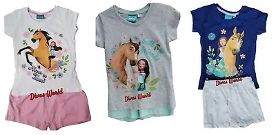 Buy Spirit Horse Riding Girls Pyjama Set Top & Bottom Kids Nightwear Pj Night Dress • 9.81£