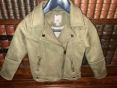 Buy River Island Baby Green Suedette Biker Jacket - 12-18 Months - New • 20£
