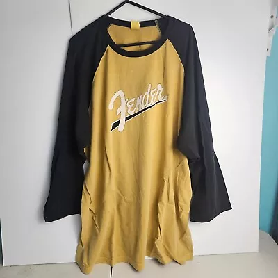Buy Vintage Fender Men's Baseball XL T Shirt Mustard Alternative Apparel  • 43.39£