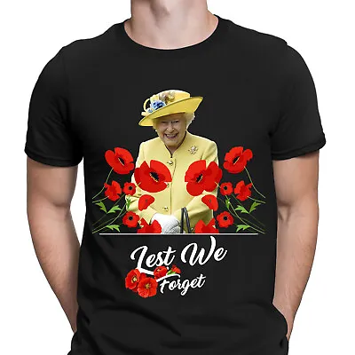 Buy Lest We Forget Queen Elizabeth II Anniversary Remembrance Day Mens T-Shirts#UJG5 • 9.99£