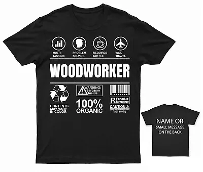 Buy Woodworker Sarcasm Profession T-Shirt Personalised Gift Customised Name Message • 12.95£
