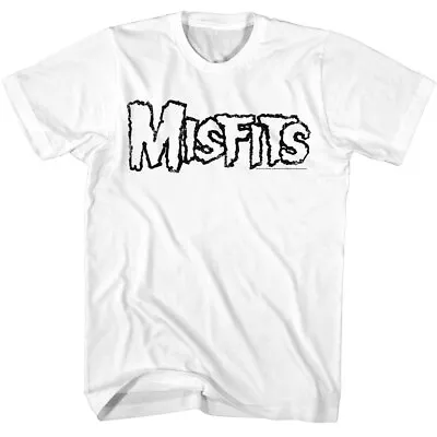 Buy The Misfits Black Outline Band Logo Men's T Shirt Punk Rock Merch • 41.76£