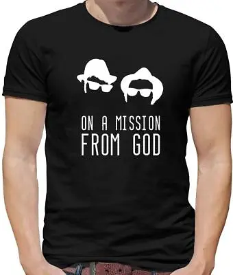 Buy On A Mission From God Mens T-Shirt - Elwood Blues - Musical - Film - Comedy • 13.95£