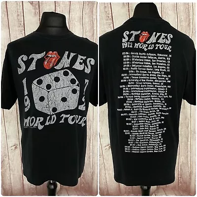Buy Rolling Stones 1972 World Tour T Shirt Gildan 2010 Musidor Bravado Tour Dates L • 32.95£