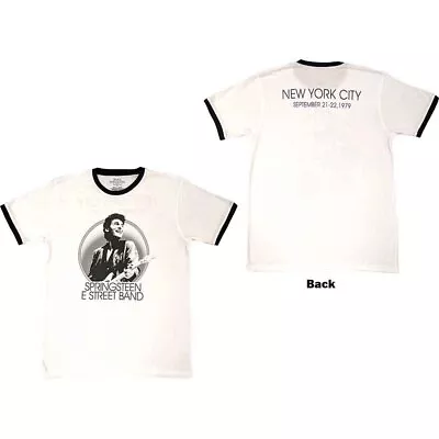 Buy Bruce Springsteen 'NYC' White Ringer T Shirt - NEW • 15.49£