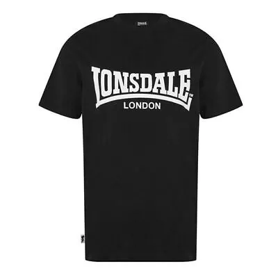 Buy Men's T-Shirt Lonsdale Essentiasls Logo Short Sleeve In Black • 11.99£