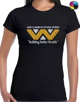 Buy Weyland Yutani Vintage Ladies T Shirt Retro Aliens Ripley Uscss Nostromo Sci-fi • 7.99£